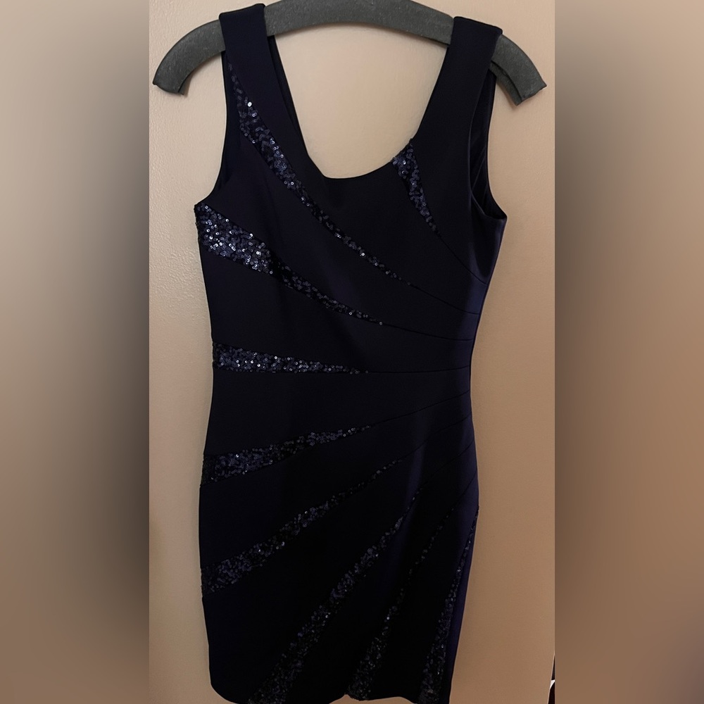 Guess Midnight Blue Sequin Mini Dress